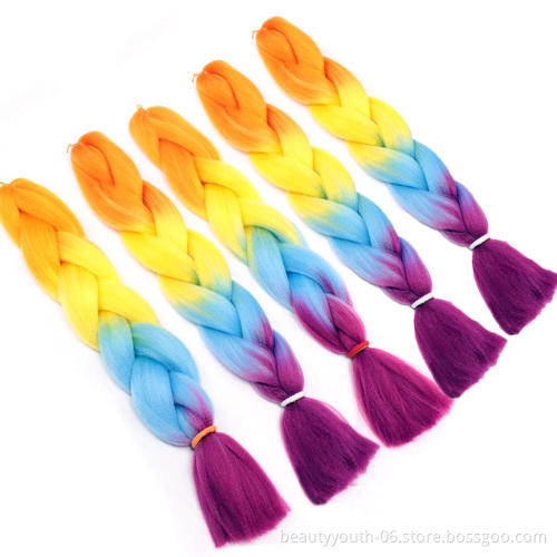 Wholesale Hair Extension High Quality Raw Material Ombre Jumbo Braid Synthetic Hair For Braiding